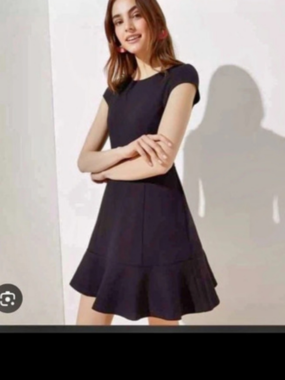 NWT Loft Ponte Flounce Dress